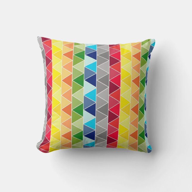 Coloured Sripes Reversible Cushion (Front)