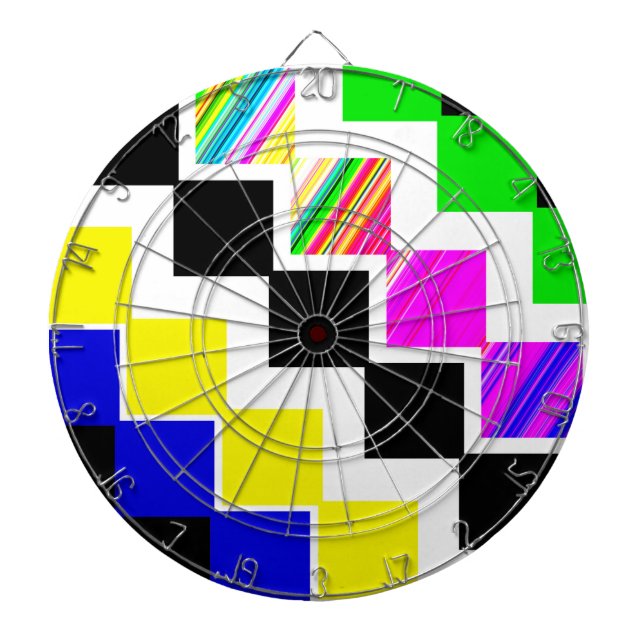 Coloured stairs dartboard (Front)