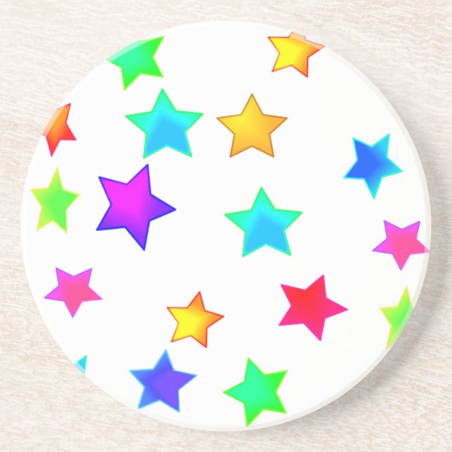 coloured Stars Coaster (Front)
