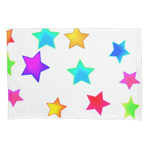 Coloured Stars Pillow Case