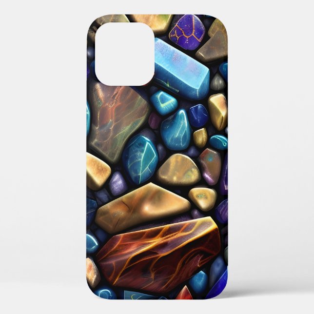 Coloured Stone Mosaic Pattern Case-Mate iPhone Case (Back)