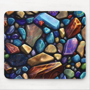 Coloured Stone Mosaic Pattern Mouse Mat
