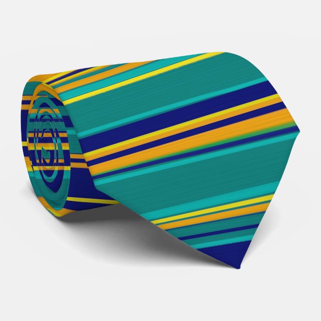 Coloured Stripes Tie (Rolled)