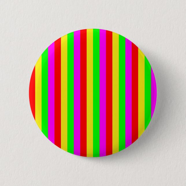 coloured strips 6 cm round badge (Front)
