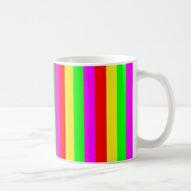coloured strips coffee mug (Right)