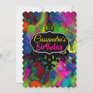 Coloured Thoughts (More Options) - RSVP / Invitation