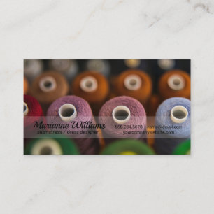 Coloured Threading   Seamstress Business Card
