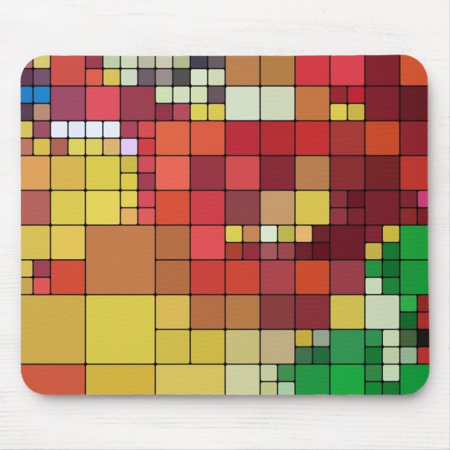 Coloured Tiles Mouse Mat (Front)