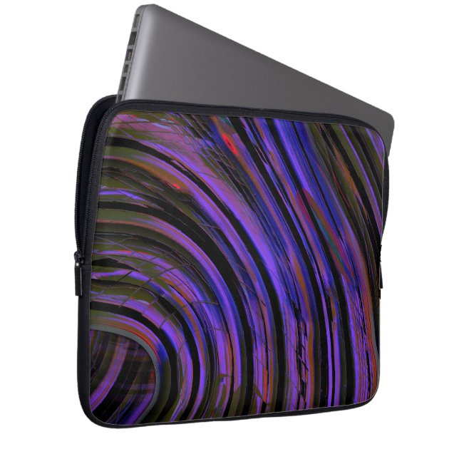 Coloured tire rubber cutout in bluish purple to re laptop sleeve (Front Right)