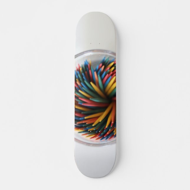 Coloured Toothpicks Skateboard (Front)