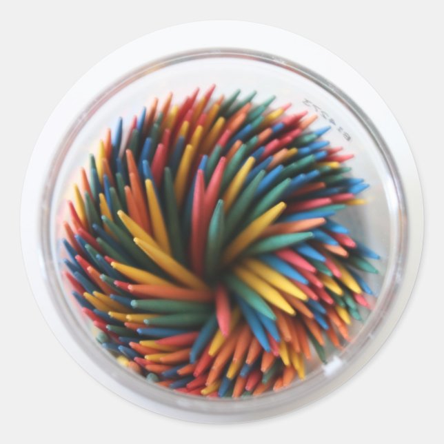 Coloured Toothpicks Sticker (Front)