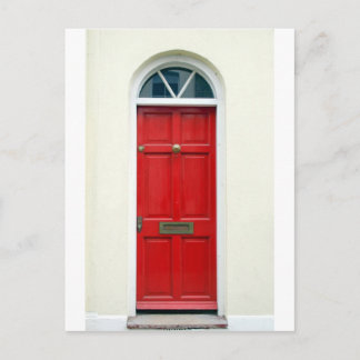 Coloured Traditional English House Door London Postcard