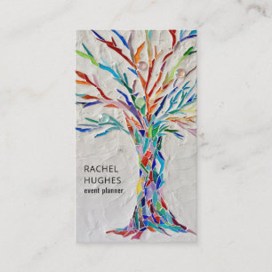 Coloured Tree Event Planner Business Card