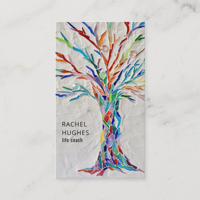 Coloured Tree Life Coach Business Card (Front)