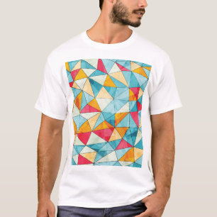 Coloured Triangles: Grunge Vintage Pattern T-Shirt