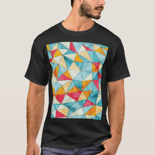 Coloured Triangles: Grunge Vintage Pattern T-Shirt
