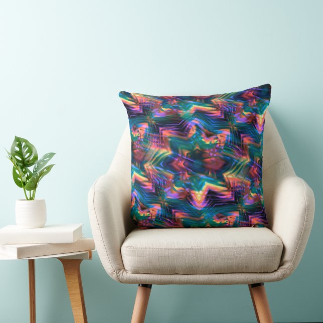 Coloured verdigris flower dressed in virtual trace cushion (Chair)