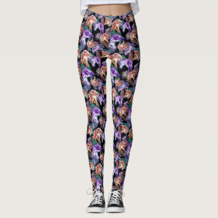 Coloured Watercolor Unicorn Women's Leggings