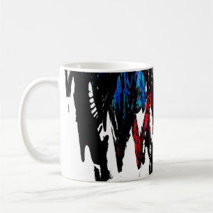 Coloured waves coffee mug