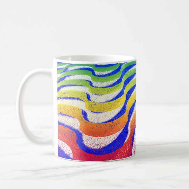 Coloured waves coffee mug (Left)