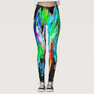 Coloured waves leggings