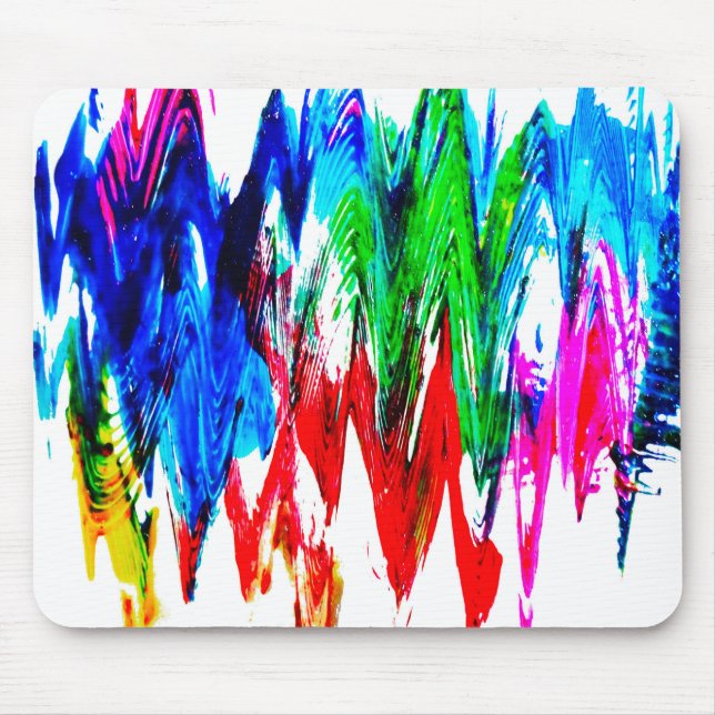 Coloured waves mouse mat (Front)