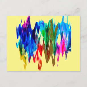 Coloured waves postcard