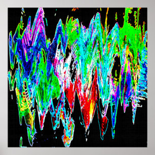 Coloured waves poster