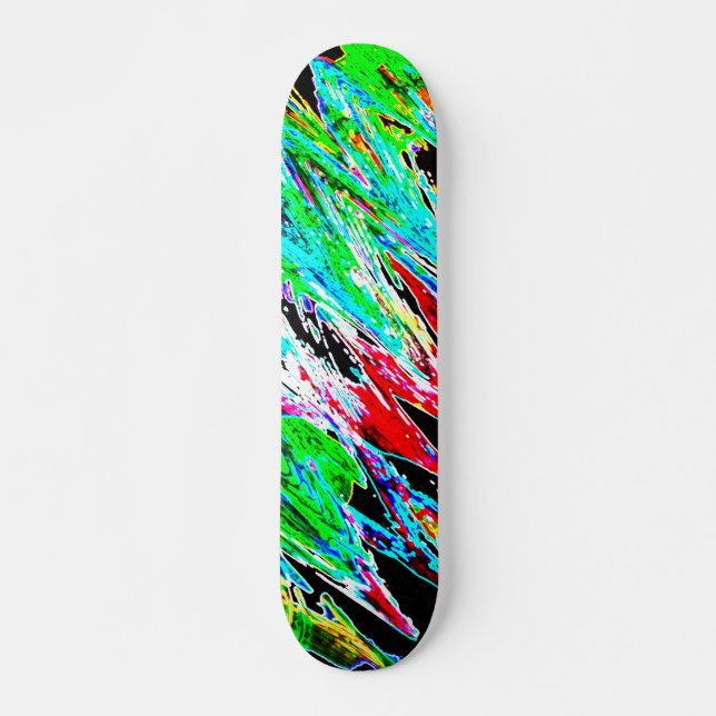Coloured waves skateboard (Front)