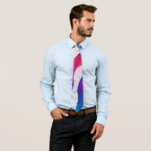Coloured waves tie