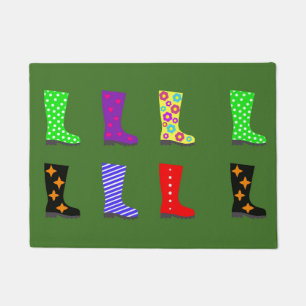 Coloured Wellies Doormat