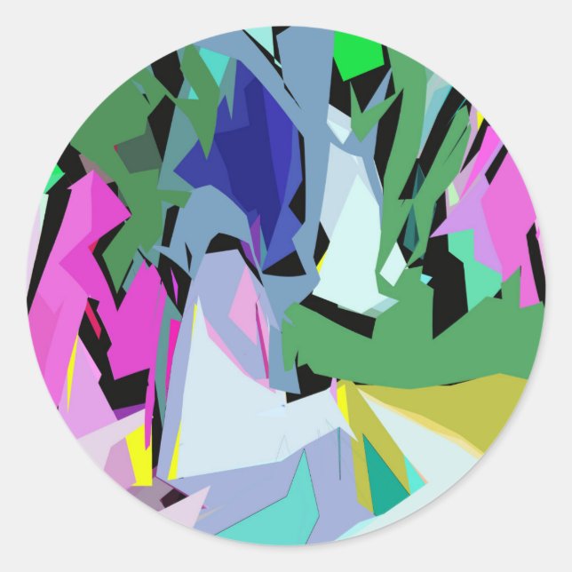 Coloured wind classic round sticker (Front)