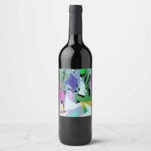 Coloured wind wine label