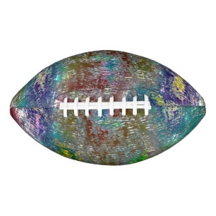 Coloured with grooves and skinned stained paint american football