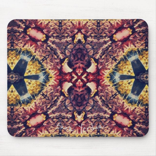 Coloured woollen article mouse mat (Front)