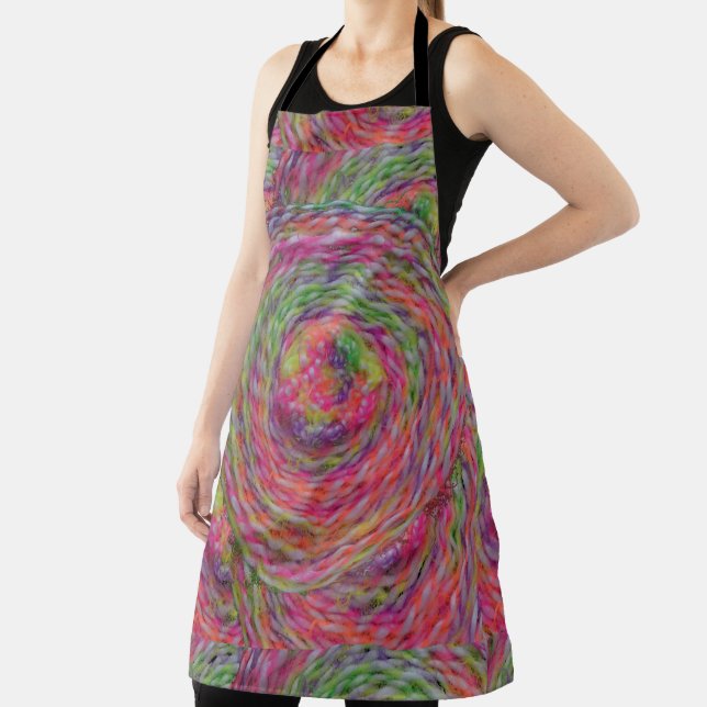 Coloured Yarn Swirl Apron (Insitu)