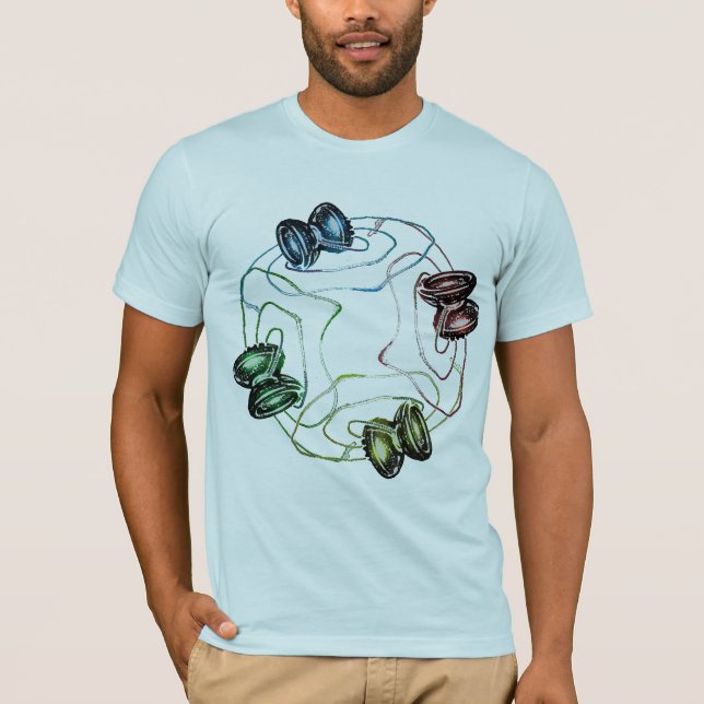 Coloured yo-yos light T-Shirt (Front)