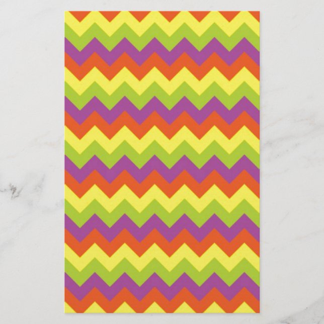 Coloured zig zags stationery (Front)