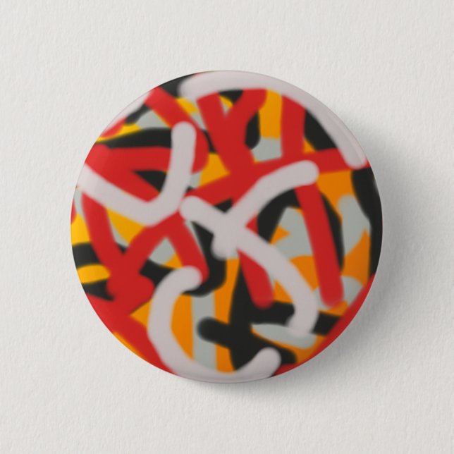 colourful 0748 abstract art 6 cm round badge (Front)