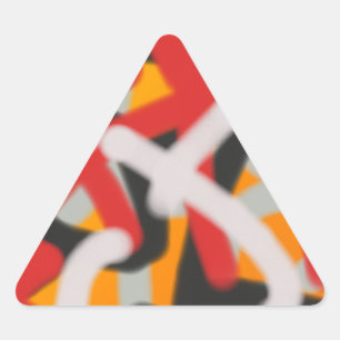 colourful 0748 abstract art triangle sticker