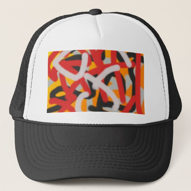 colourful 0748 abstract art trucker hat (Front)
