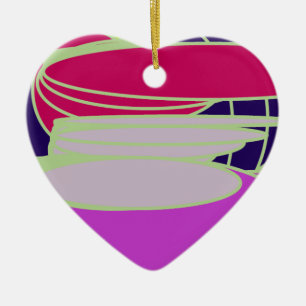 colourful 1332 abstract art ceramic tree decoration