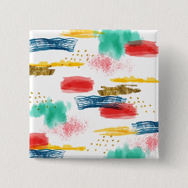 Colourful 15 Cm Square Badge (Front)