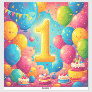 Colourful 1st Birthday Celebration With Balloons