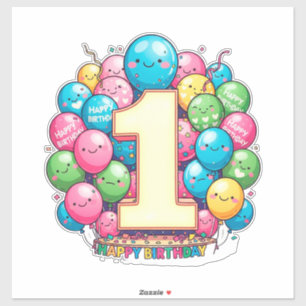 Colourful 1st Birthday Celebration With Balloons