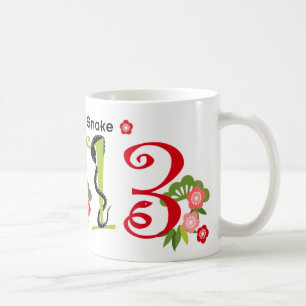 Colourful 2013 and Snakes New Year's Mug