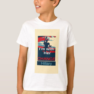 Colourful 2016 I am with her Vote for Hillary USA T-Shirt