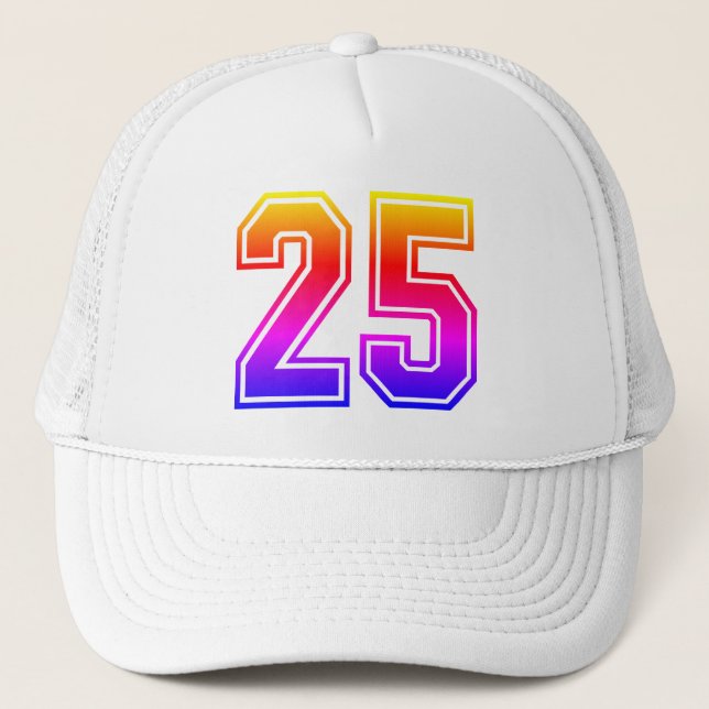 Colourful 25th Birthday Party Trucker Hat (Front)