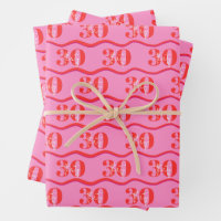 Colourful 30th Birthday Gift Wrap