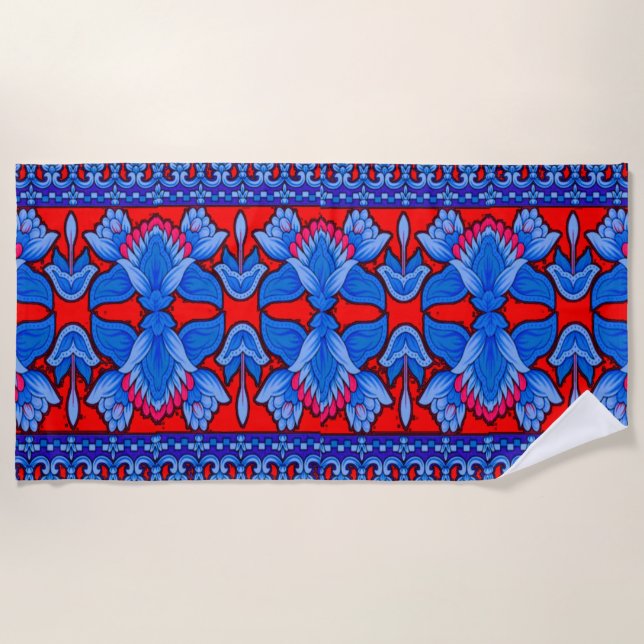 Colourful 3D Beach Towel Perfect Size for Beach Da (Front)